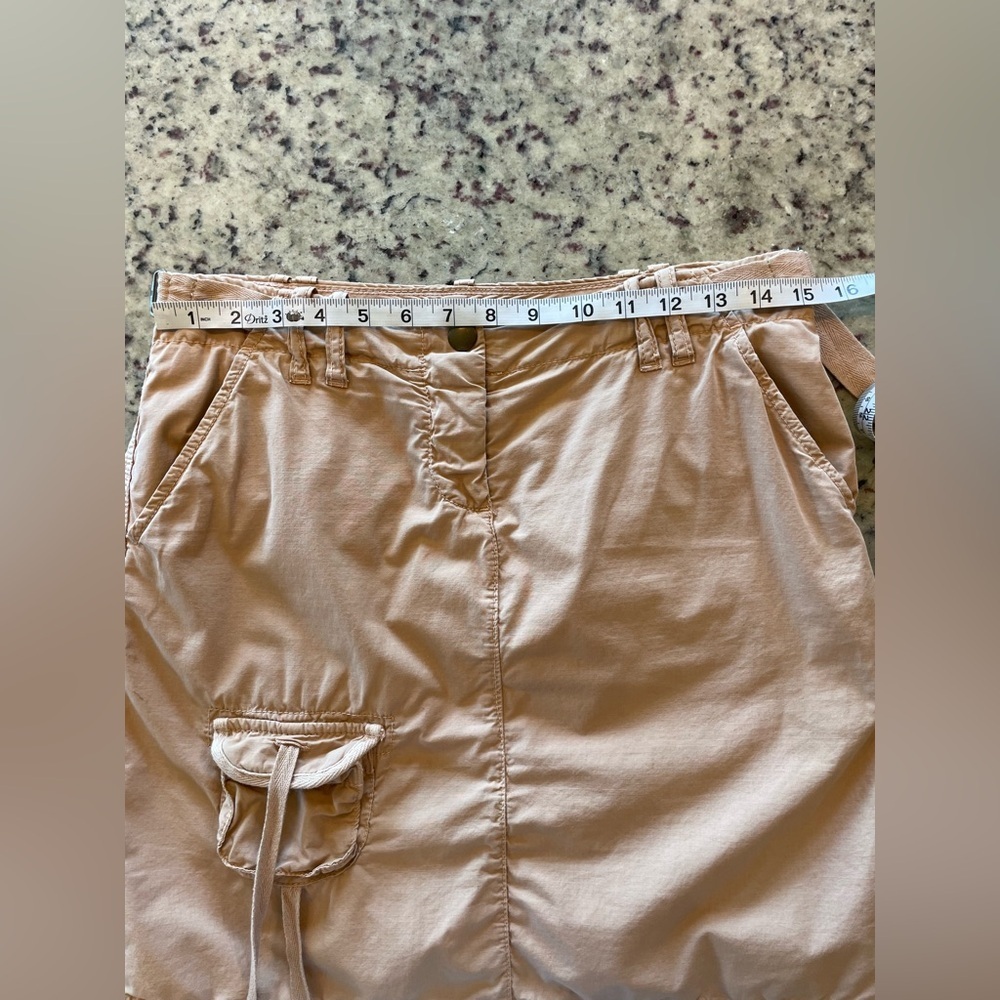 Pristine vintage rare Y2K 100% cotton, Tommy Hilfiger khaki cargo skirt SZ 2 - Picture 6 of 8